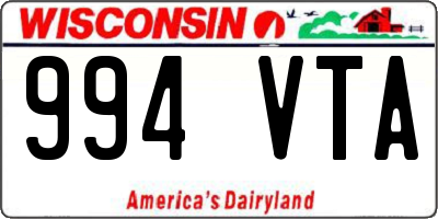 WI license plate 994VTA