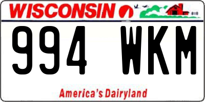 WI license plate 994WKM