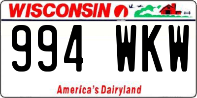 WI license plate 994WKW