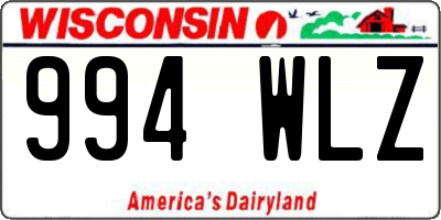 WI license plate 994WLZ