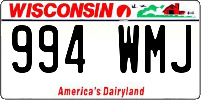 WI license plate 994WMJ