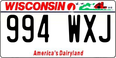 WI license plate 994WXJ