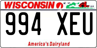 WI license plate 994XEU
