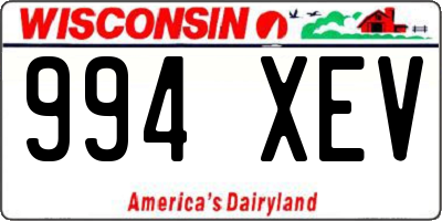 WI license plate 994XEV