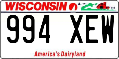 WI license plate 994XEW