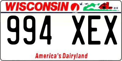 WI license plate 994XEX