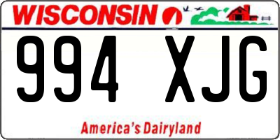WI license plate 994XJG