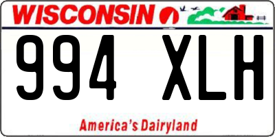 WI license plate 994XLH