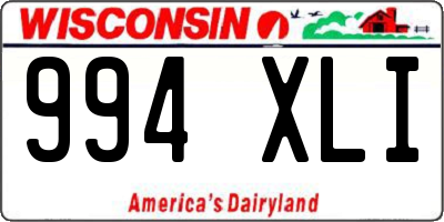 WI license plate 994XLI