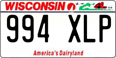 WI license plate 994XLP