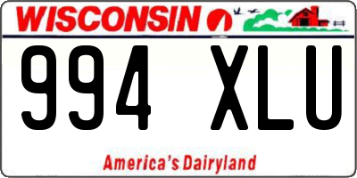 WI license plate 994XLU