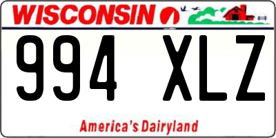 WI license plate 994XLZ