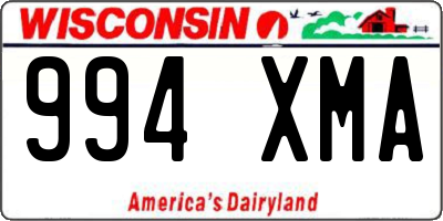 WI license plate 994XMA