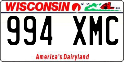 WI license plate 994XMC
