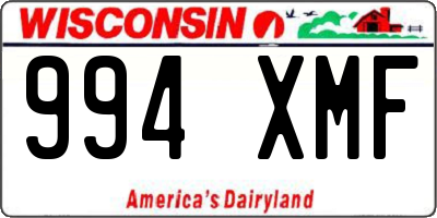 WI license plate 994XMF