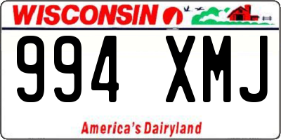 WI license plate 994XMJ