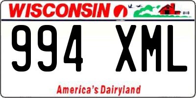 WI license plate 994XML