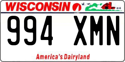 WI license plate 994XMN