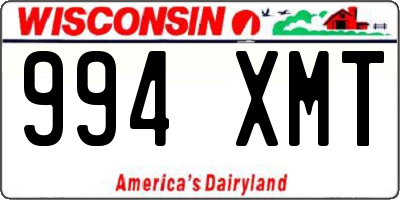 WI license plate 994XMT