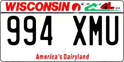 WI license plate 994XMU