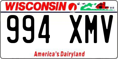 WI license plate 994XMV