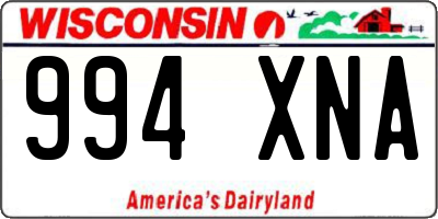 WI license plate 994XNA