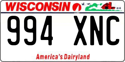 WI license plate 994XNC