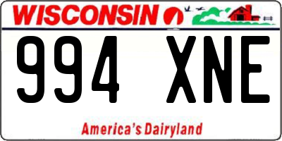 WI license plate 994XNE