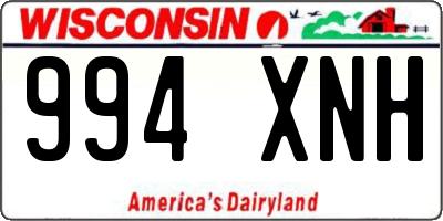 WI license plate 994XNH
