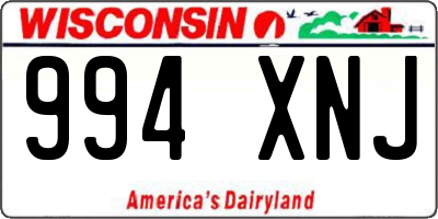 WI license plate 994XNJ