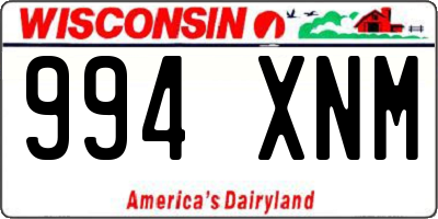 WI license plate 994XNM