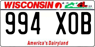 WI license plate 994XOB