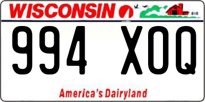 WI license plate 994XOQ