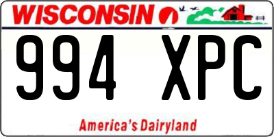 WI license plate 994XPC
