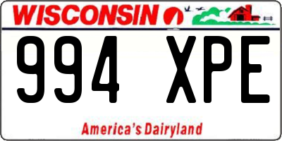 WI license plate 994XPE