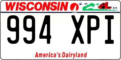 WI license plate 994XPI