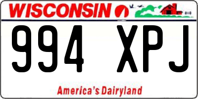 WI license plate 994XPJ