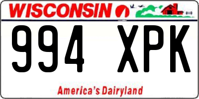 WI license plate 994XPK