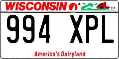 WI license plate 994XPL