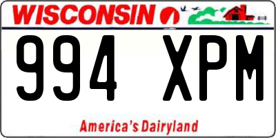 WI license plate 994XPM