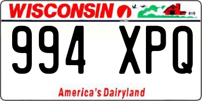 WI license plate 994XPQ