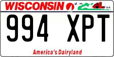 WI license plate 994XPT