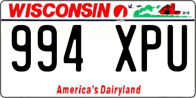 WI license plate 994XPU