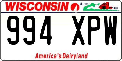 WI license plate 994XPW