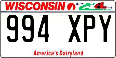 WI license plate 994XPY