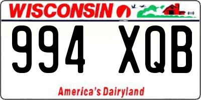 WI license plate 994XQB