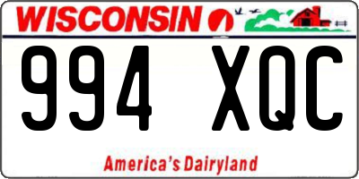 WI license plate 994XQC