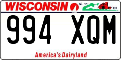 WI license plate 994XQM