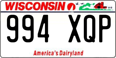 WI license plate 994XQP