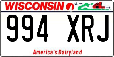 WI license plate 994XRJ